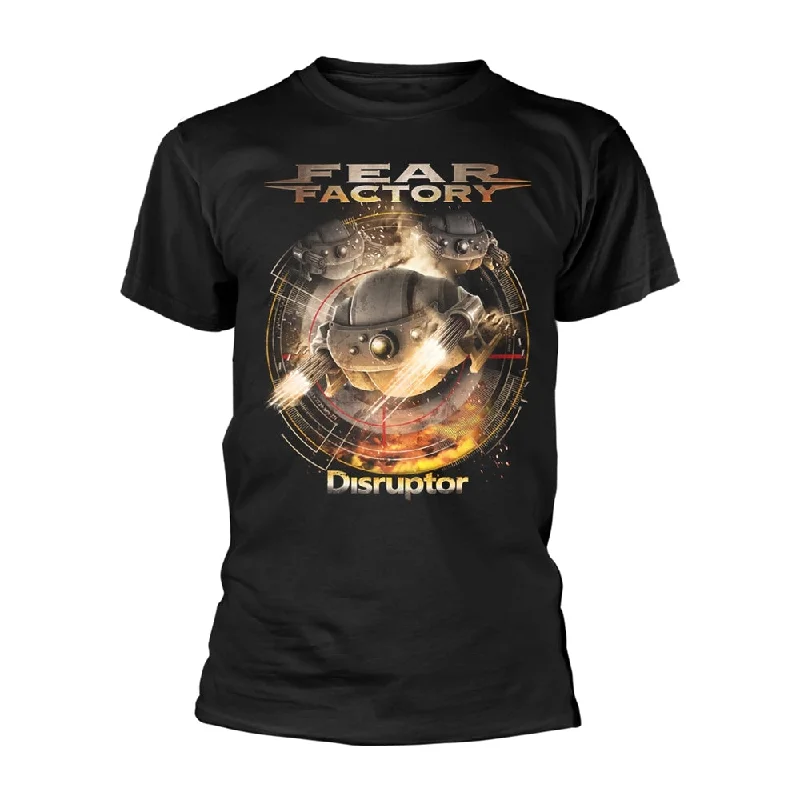 Fear Factory | Official Band T-Shirt | Disruptor (Back Print) Striped Floral Plaid