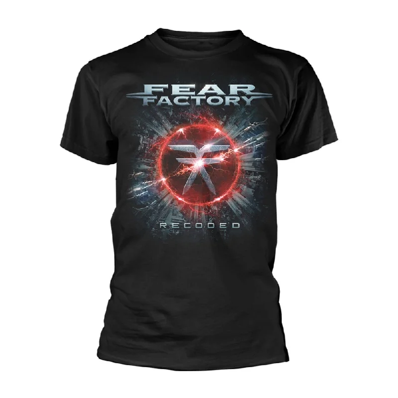 Fear Factory | Official Band T-Shirt | Recoded (Back Print) Iron Safe Non-Iron Wrinkle Free