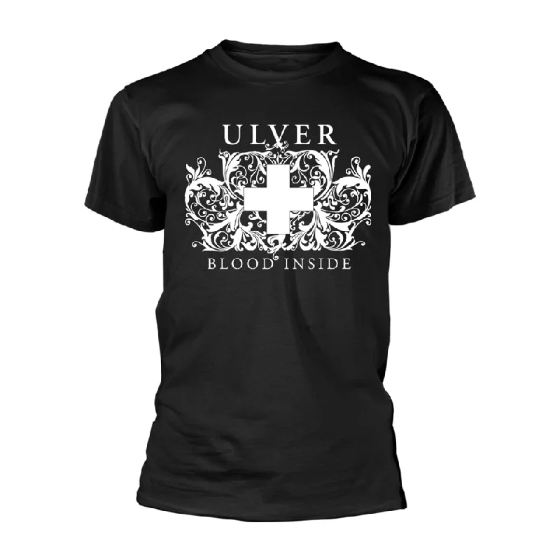 Ulver | Official Band T-Shirt | Blood Inside (Black) (Back Print) Wool Fabric Cashmere Fabric Tweed Fabric