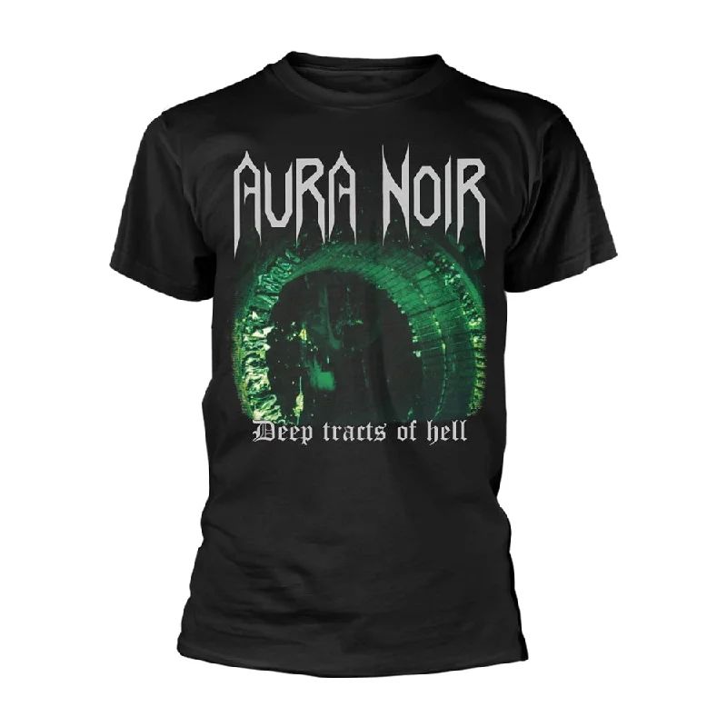 Aura Noir | Official Band T-Shirt | Deep Tracts Of Hell (Back Print) Houndstooth Herringbone Solid