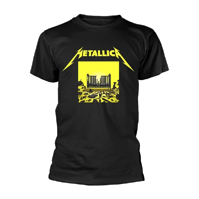 Metallica | Official Band T-Shirt | M72 Square Cover (Back Print) Ribbed T-Shirt High Neck Heavyweight