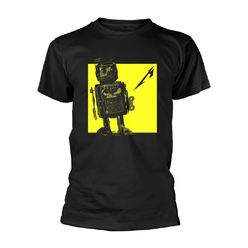 Metallica | Official Band T-Shirt | Burnt Robot (Back Print) Seamless Knitted Crochet