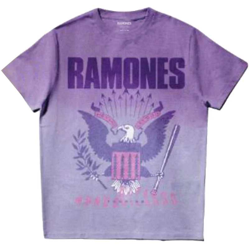 Ramones | Official Band T-Shirt | Mondo Bizarro (Wash Collection) Striped Floral Plaid