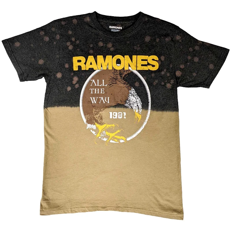 Ramones | Official Band T-Shirt | All The Way (Wash Collection) Cashmere Blend Cotton Blend Poly Blend