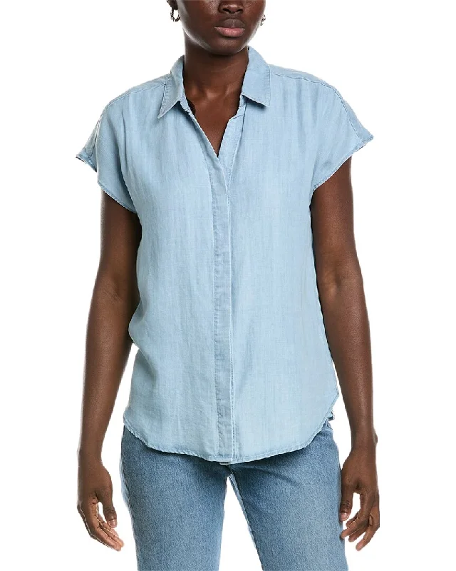 Renuar Denim Blouse Boho Chic Blouse