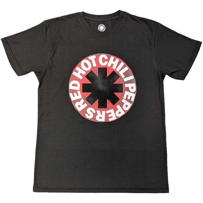 Red Hot Chili Peppers | Official Band T-Shirt | Red Circle Asterisk (Eco-Friendly) Real Fur Shearling Chenille