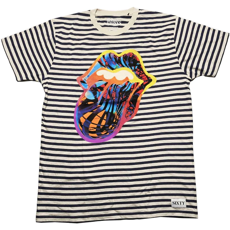 The Rolling Stones | Official Band T-Shirt | Cyberdelic (Striped) Welt Pockets Slit Pockets Flap Pockets