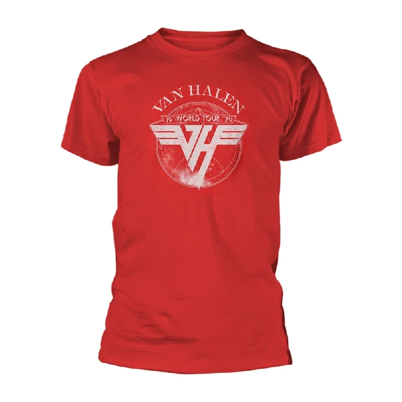 Van Halen Unisex T-shirt: 1979 Tour (back print) Cotton Fabric Linen Fabric Terry Fabric