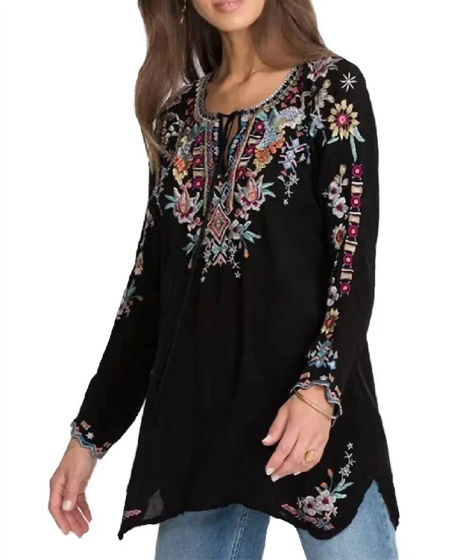 Sunflower Blouse In Black Office Formal Blouse