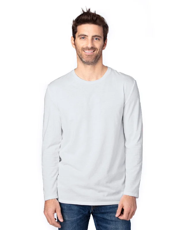 Threadfast Apparel Unisex Ultimate Long Sleeve T-Shirt | Silver Front Pockets Side Pockets Patch Pockets