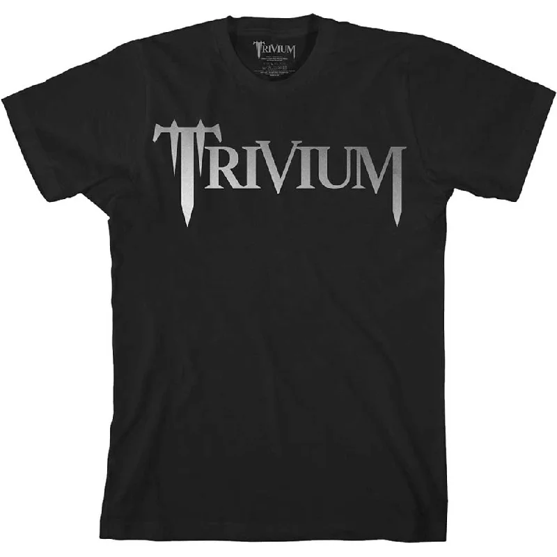 Trivium | Official Band T-Shirt | Classic Logo (Metalic Print) Basic T-Shirt Crew Neck Short Sleeve