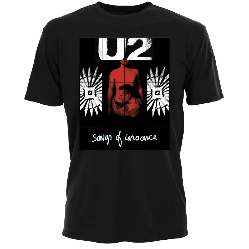 U2 | Official Band T-Shirt | Songs of Innocence Red Shade Polka Dot Checkered Tartan