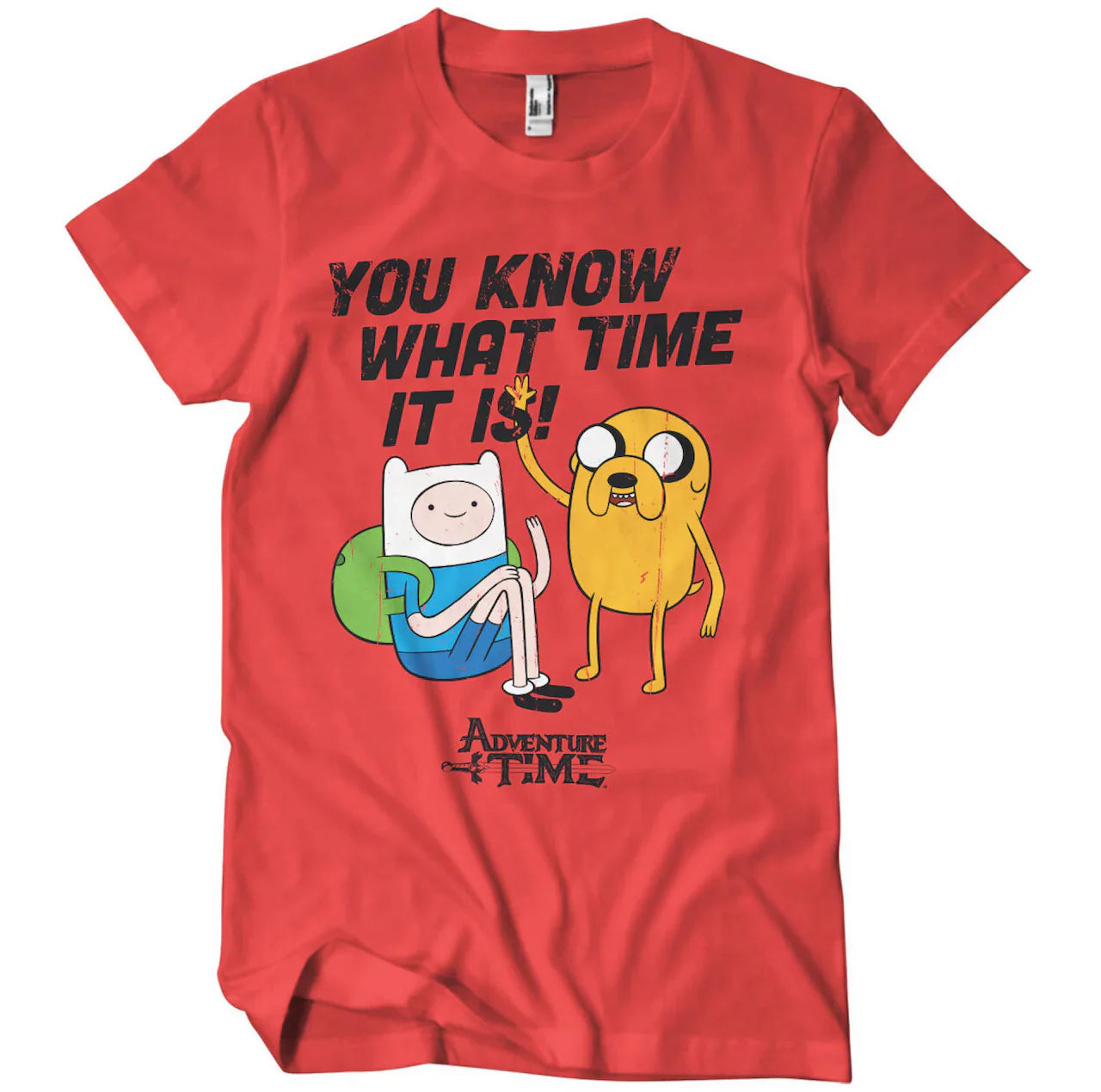 Adventure Time | Official Band T-Shirt | It's Adventure Time (red) Mesh Fabric Canvas Fabric Denim Fabric