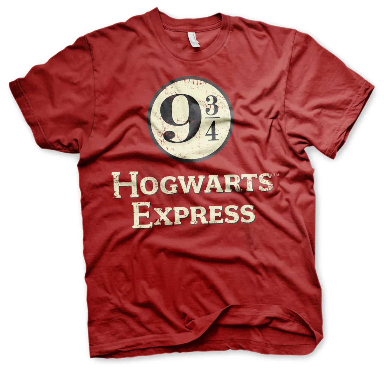 Harry Potter | Official Band T-Shirt | Hogwarts Express Platform 9 3/4 (red) Hooded Caped Shawl Collar