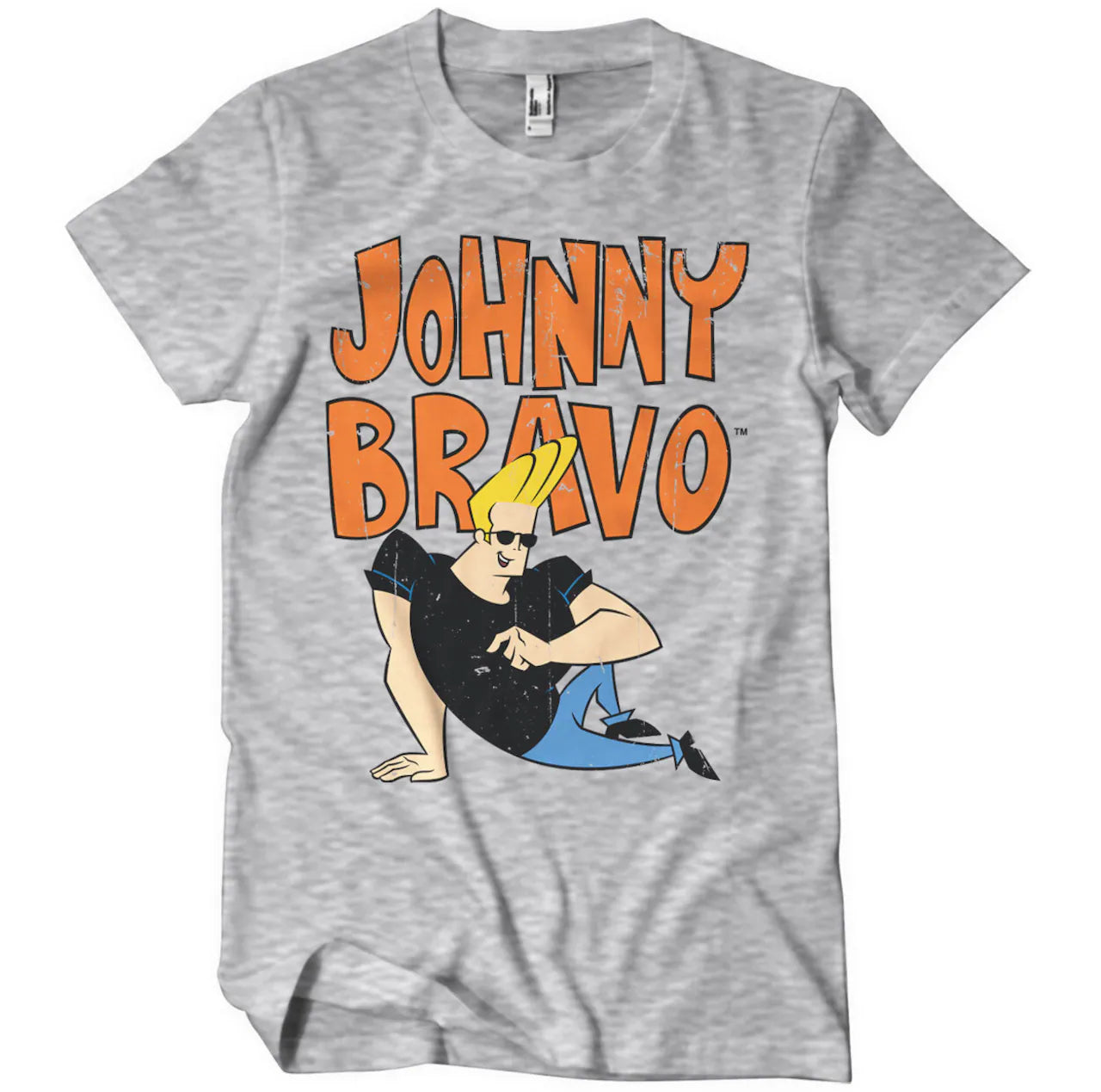 Johnny Bravo | Official Band T-Shirt | Classic Wool Fabric Cashmere Fabric Tweed Fabric