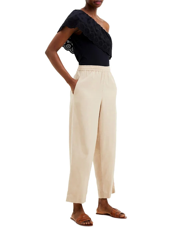 Womens One Shoulder Asymmetrical Blouse Elegant Office Blouse
