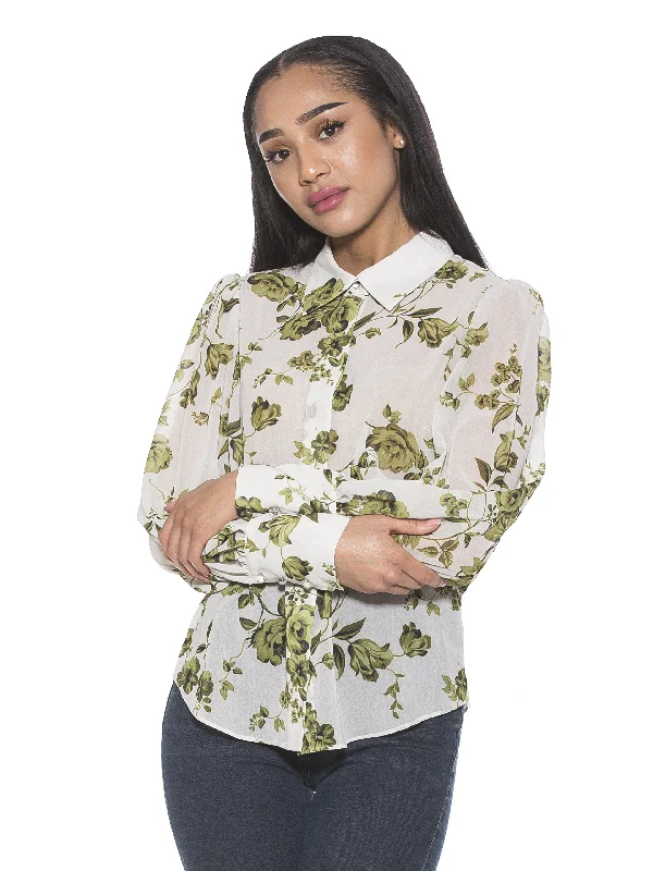 Zayn Blouse Semi-Sheer Blouse