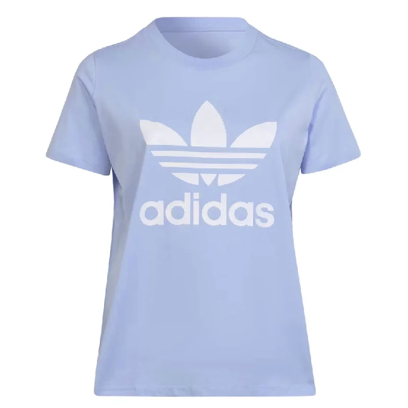 adidas - Women's Adicolor Classics Trefoil T-Shirt (Plus Size) (HY8334) Wool Fabric Cashmere Fabric Tweed Fabric