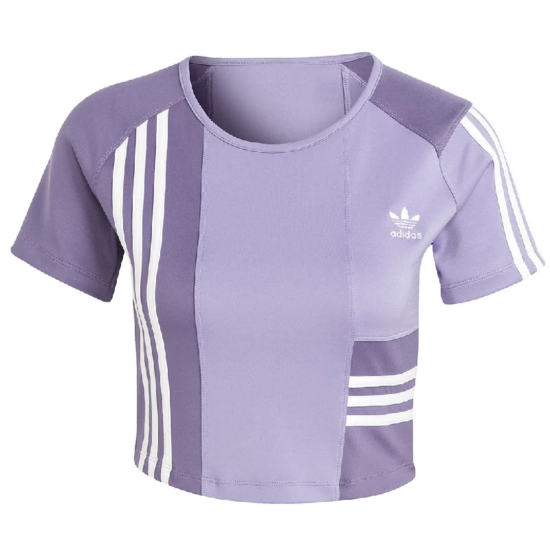 adidas - Women's Adicolor Crop T-Shirt (IC2378) Elasticated Padded Insulated