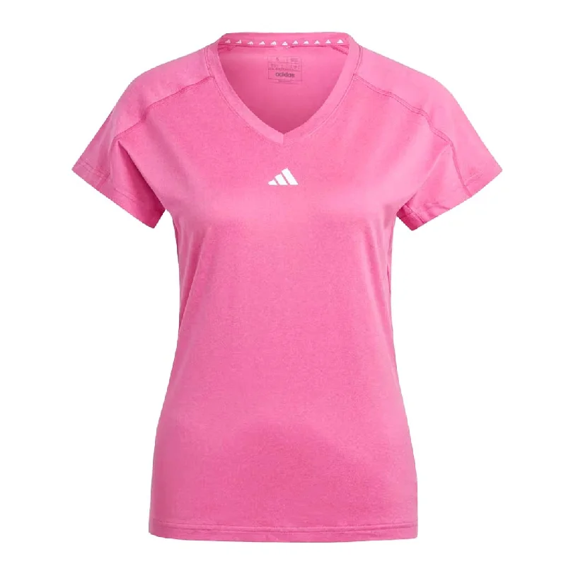 adidas - Women's Aeroready Train Essentials V-Neck T-Shirt (HR7876) Ribbed T-Shirt High Neck Heavyweight