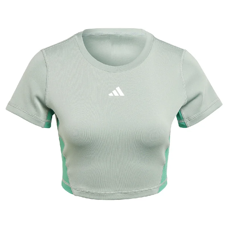 adidas - Women's Colourblock Training T-Shirt (IN5062) Terry Blend Velvet Blend Canvas Blend adidas - Women's Colourblock Training T-Shirt (IN5062) Terry Blend Velvet Blend Canvas Blend