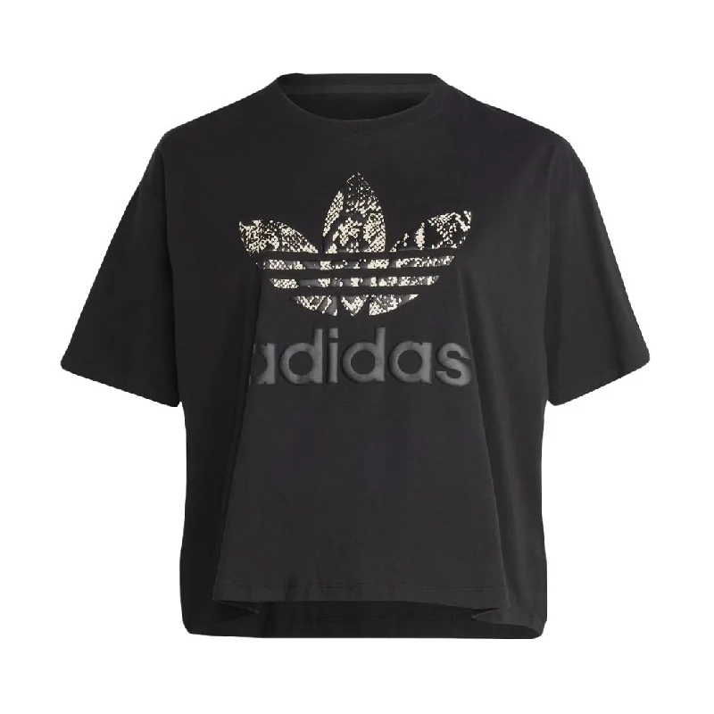 adidas - Women's Graphic T-Shirt (Plus Size) (IC6068) Front Pockets Side Pockets Patch Pockets