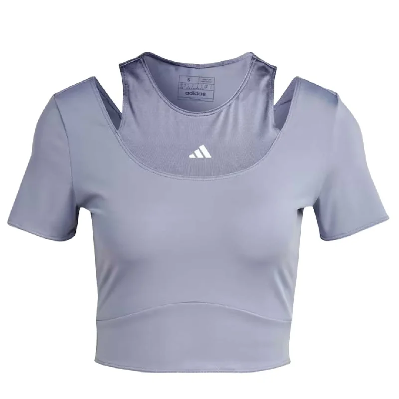adidas - Women's Hiit Crop Training T-Shirt (IB8599) Chenille Blend Fleece Blend Nylon Blend adidas - Women's Hiit Crop Training T-Shirt (IB8599) Chenille Blend Fleece Blend Nylon Blend