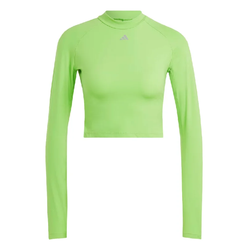 adidas - Women's HIIT Heat.Rdy Long Sleeve Crop T-Shirt (IM2656) Rayon Fabric Velvet Fabric Corduroy Fabric adidas - Women's HIIT Heat.Rdy Long Sleeve Crop T-Shirt (IM2656) Rayon Fabric Velvet Fabric Corduroy Fabric