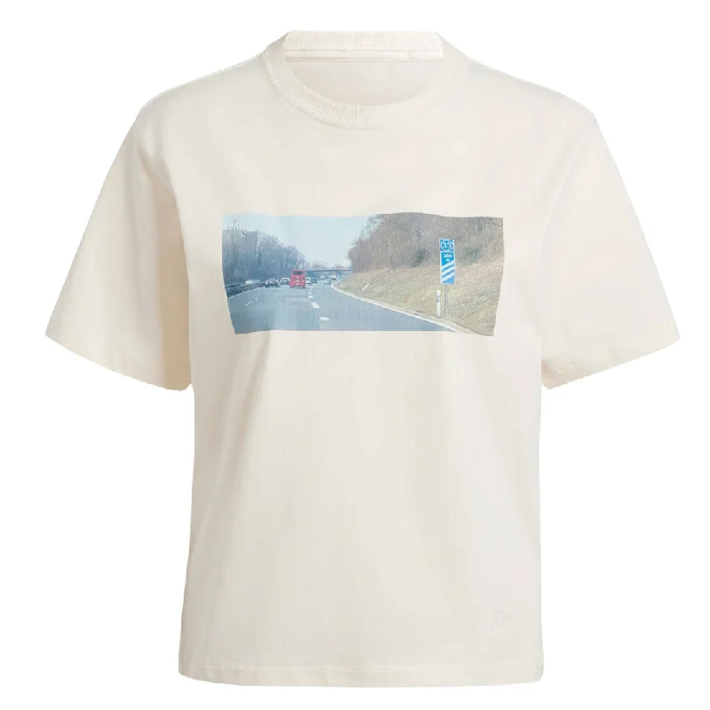 adidas - Women's Originals X Kseniaschnaider Graphic T-Shirt (IM3814) Satin Blend Silk Blend Wool Blend