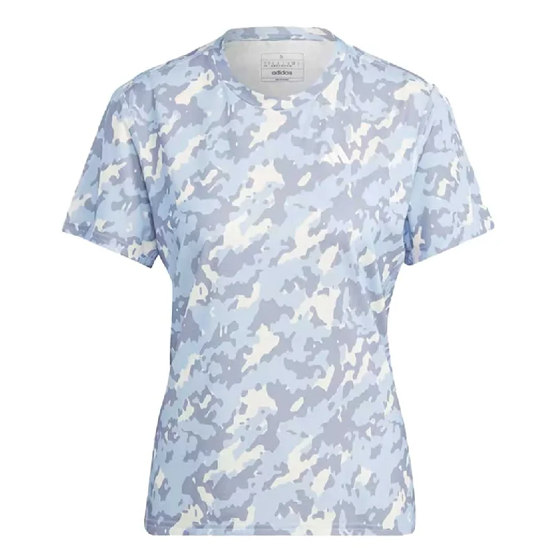 adidas - Women's Own The Run AOP T-Shirt (HR9975) Cozy Warm Stylish