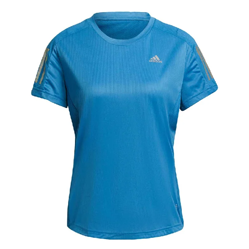 adidas - Women's Own The Run T-Shirt (H30048) Houndstooth Herringbone Solid