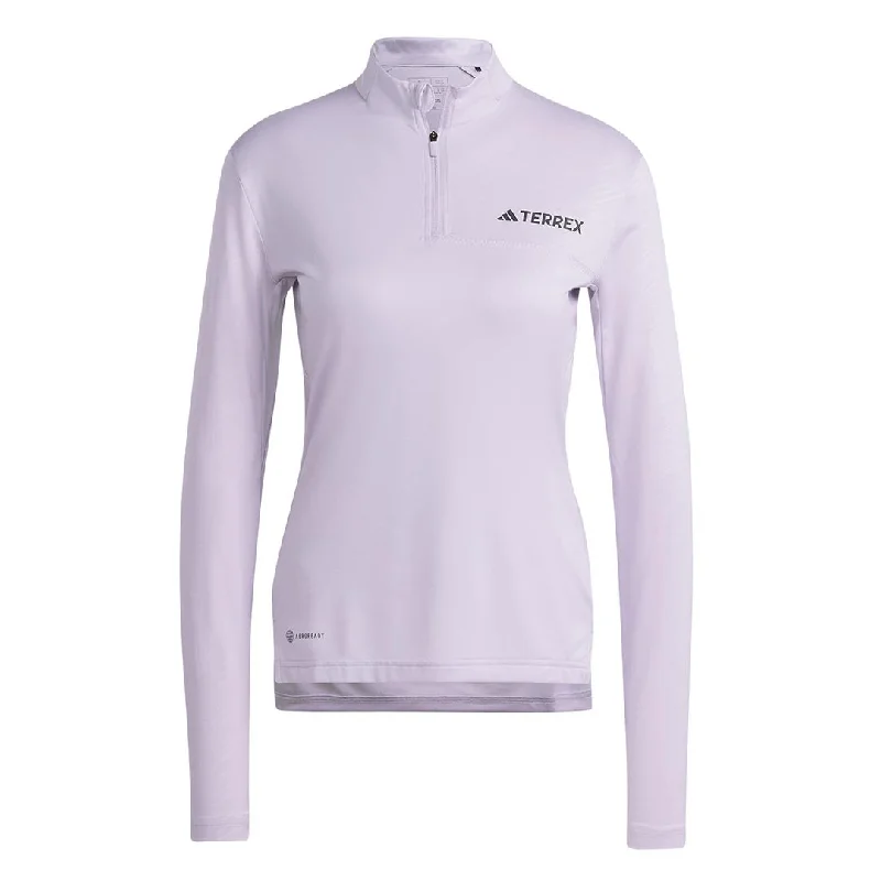 adidas - Women's Terrex Multi 1/2 Zip Long Sleeve T-Shirt (HM4015) Solid Color Striped Floral adidas - Women's Terrex Multi 1/2 Zip Long Sleeve T-Shirt (HM4015) Solid Color Striped Floral