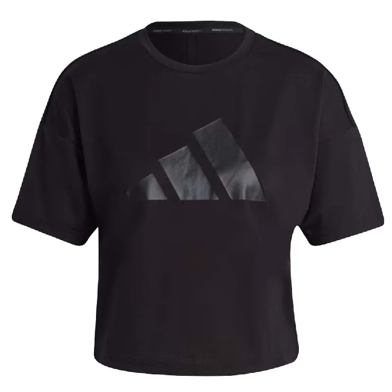 adidas - Women's Train Icons 3 Bar Logo T-Shirt (HD8973) Mesh Fabric Canvas Fabric Denim Fabric