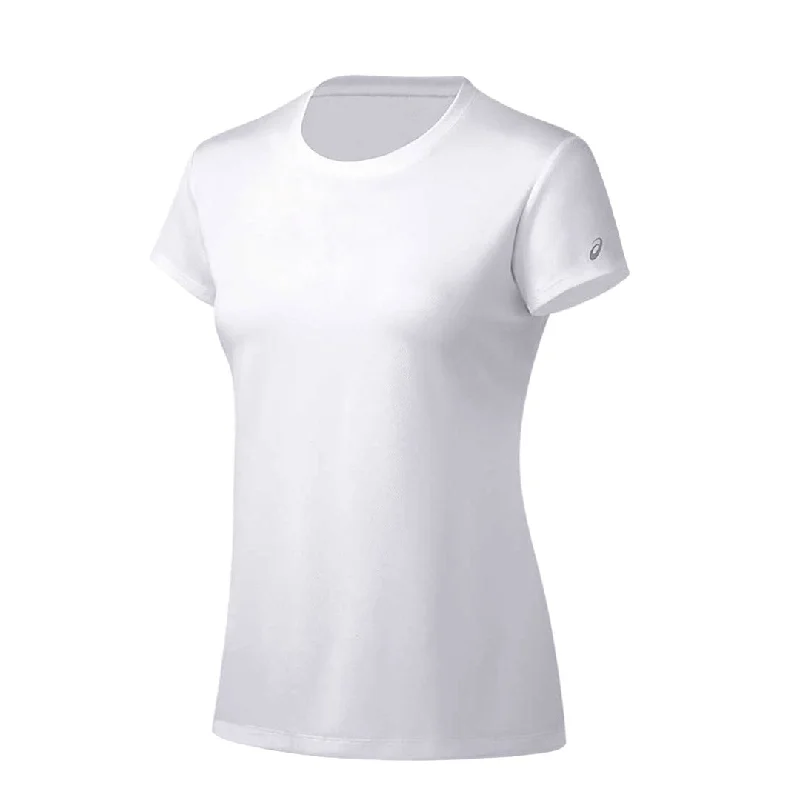 Asics - Women's Ready-Set II Short Sleeve T-Shirt (2012B469 100) Jersey Fabric Tulle Fabric Batik Fabric