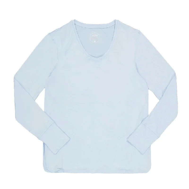 Asics - Women's Heather Long Sleeve T-Shirt (2032C029 452) Welt Pockets Slit Pockets Flap Pockets