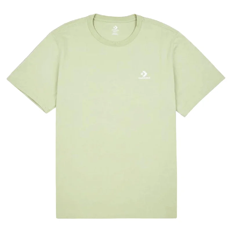 Converse - Unisex Go-To Embroidered Star Chevron T-Shirt (10023876 A18) Ribbed T-Shirt High Neck Heavyweight