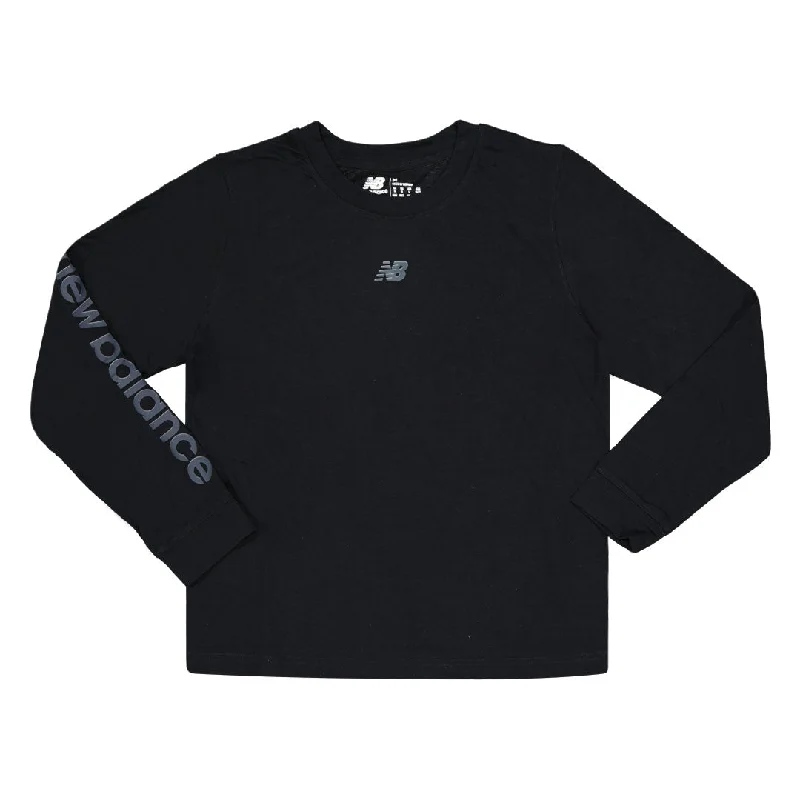 New Balance - Women's Relentless Heather Tech Long Sleeve T-Shirt (WT33160 BK) Polka Dot Checkered Tartan New Balance - Women's Relentless Heather Tech Long Sleeve T-Shirt (WT33160 BK) Polka Dot Checkered Tartan
