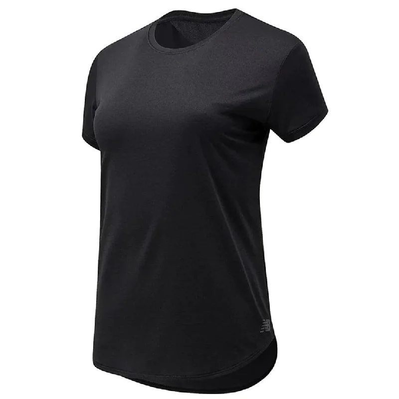 New Balance - Women's T-Shirt (WT11452 BKH) Lace Blend Ribbed Blend Corduroy Blend