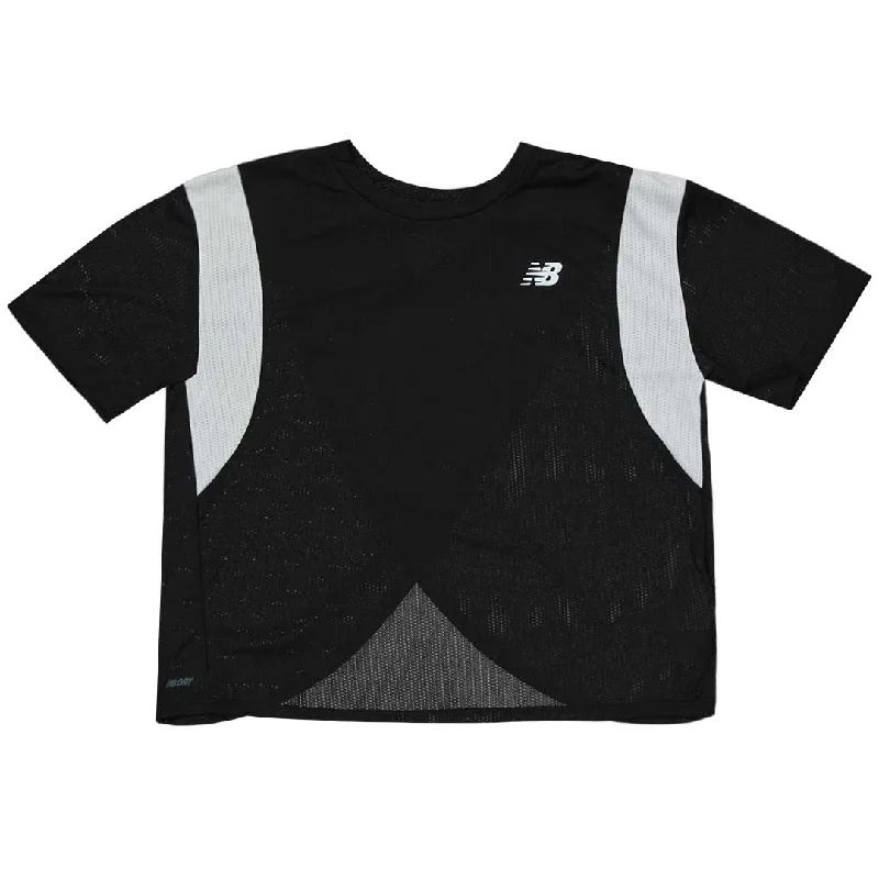 New Balance - Women's Tech Training T-Shirt (WT21462 BK) Hooded Caped Shawl Collar