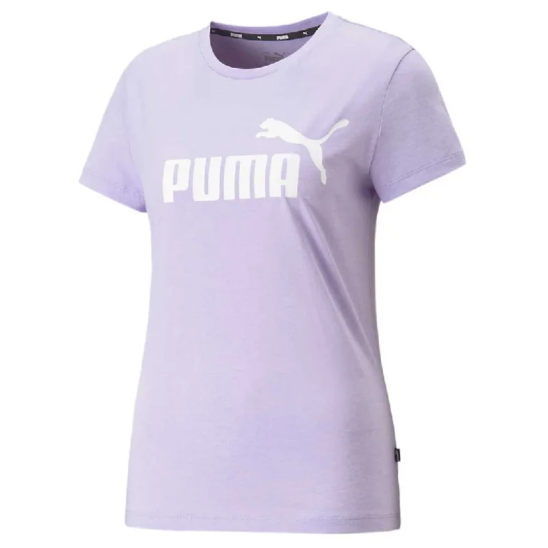 Puma - Women's Essentials Logo Heather T-Shirt (586876 70) Solid Color Striped Floral