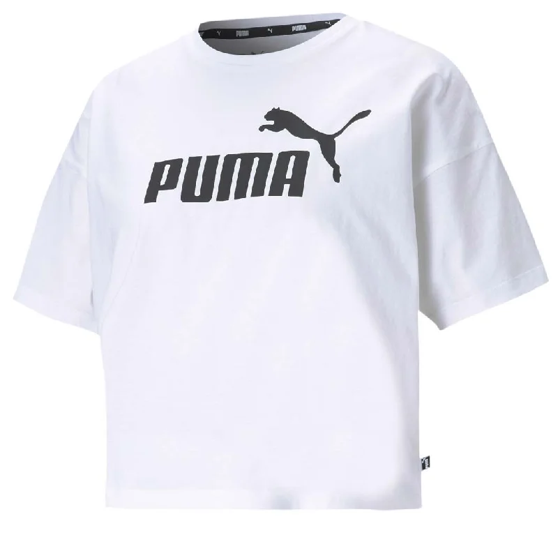 Puma - Women's Essential Cropped T-Shirt (586291 02) Terry Blend Velvet Blend Canvas Blend Puma - Women's Essential Cropped T-Shirt (586291 02) Terry Blend Velvet Blend Canvas Blend