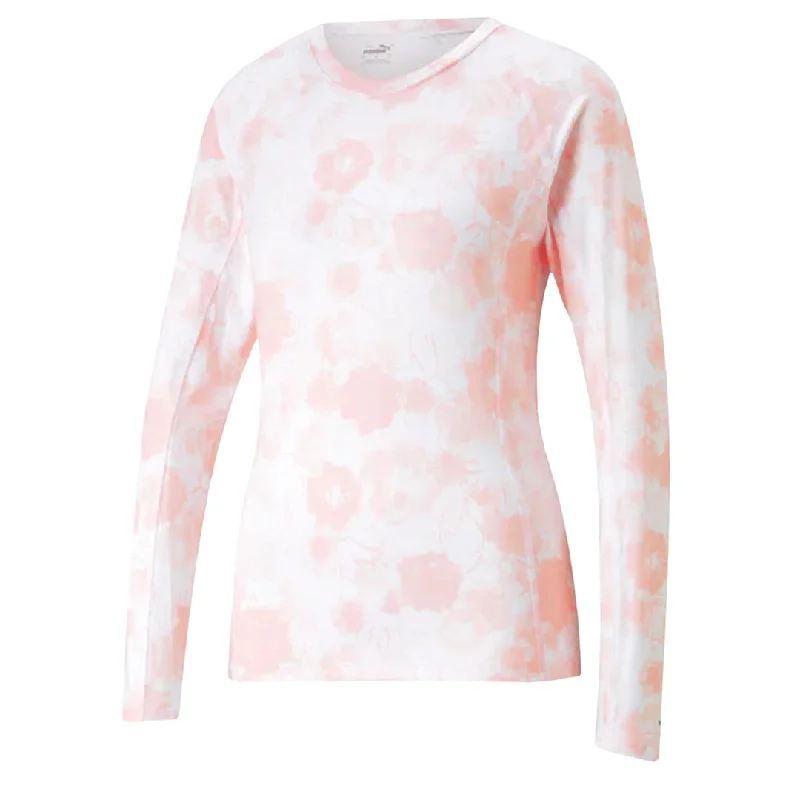 Puma - Women's YouV Lillypad Long Sleeve T-Shirt (539032 01) Beaded Sequined Faux Fur