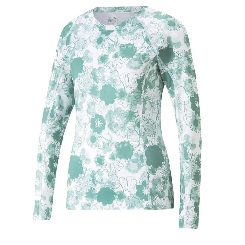 Puma - Women's YouV Lillypad Long Sleeve T-Shirt (539032 02) Chenille Blend Fleece Blend Nylon Blend
