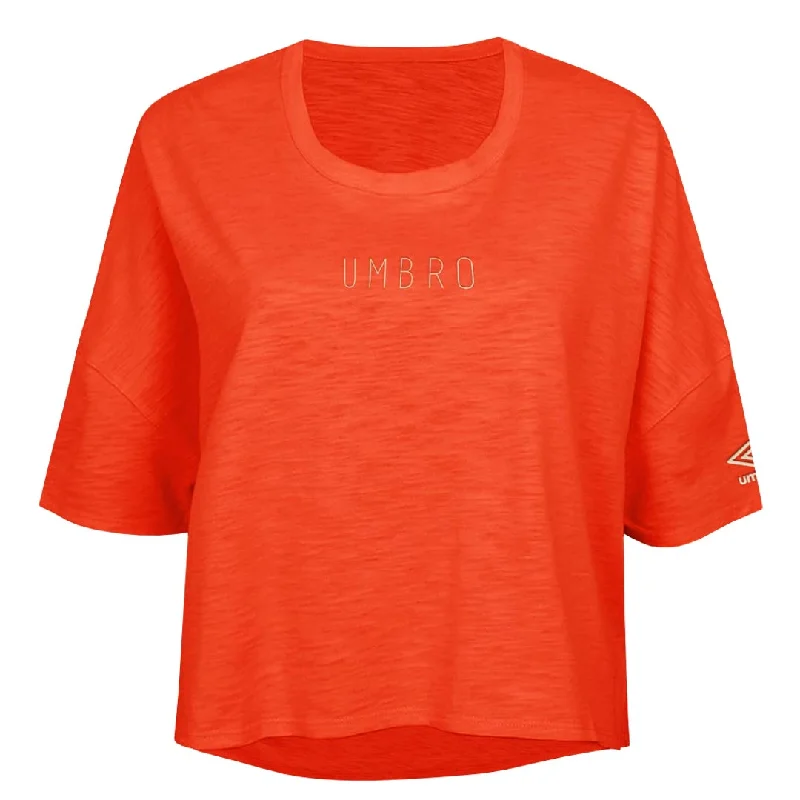 Umbro - Women's Boxy T-Shirt (HUUL1UBF8 UK8) Fleece Nylon Spandex