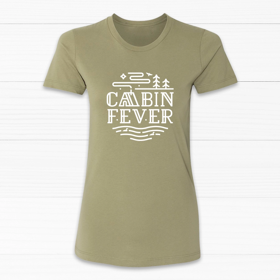 Cabin Fever Women's Tee Fitted T-Shirt Seamless Stretchy