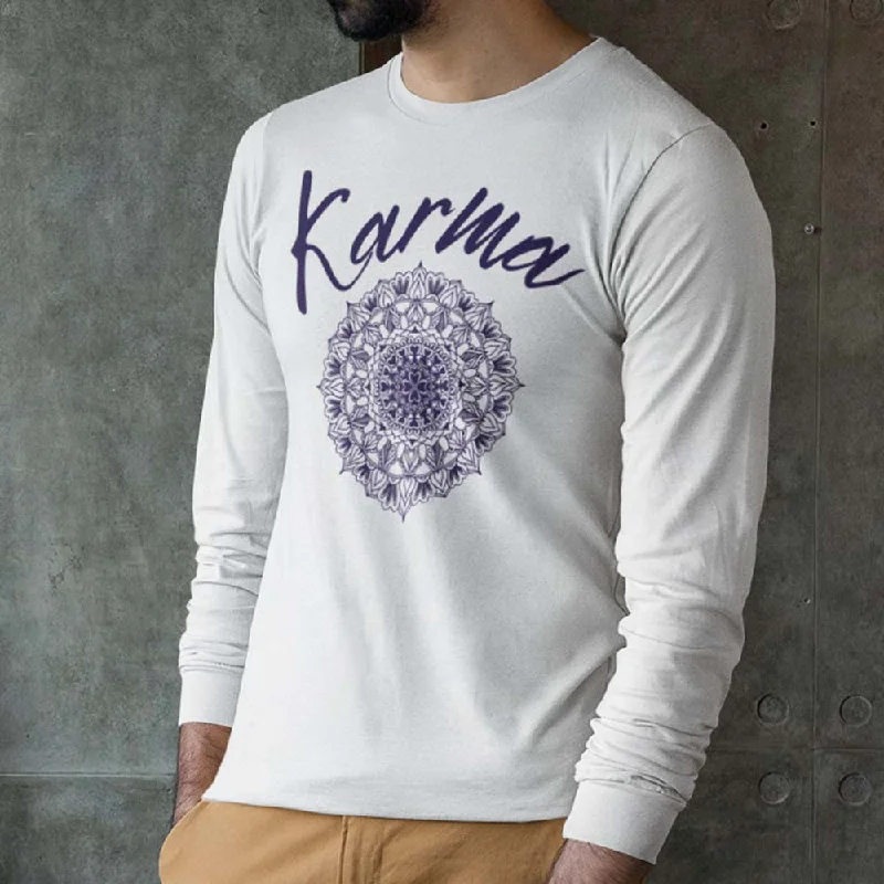 Karma mandala print t-shirt for men Plaid T-Shirt Polka Dot Checkered