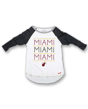 Sportiqe Miami HEAT Brandy Raglan Tee Machine Wash Dry Clean Hand Wash