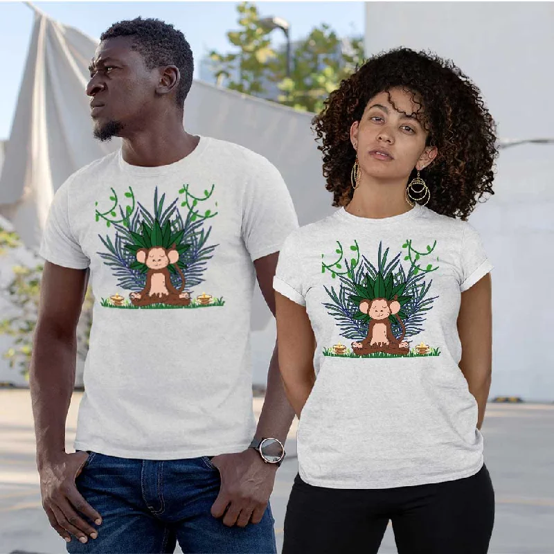 Jungle Monkey print t-shirts for women & men Faux Fur Fabric Real Fur Fabric Shearling Fabric