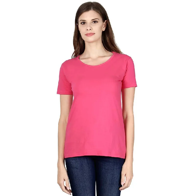 Plain Pink Half Sleeves T-Shirt for Women Faux Fur Fabric Real Fur Fabric Shearling Fabric Plain Pink Half Sleeves T-Shirt for Women Faux Fur Fabric Real Fur Fabric Shearling Fabric