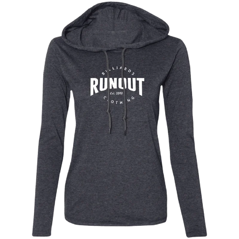 Runout Billiards Clothing - Ladies' LS T-Shirt Hoodie Boxy Fit Fitted Loose